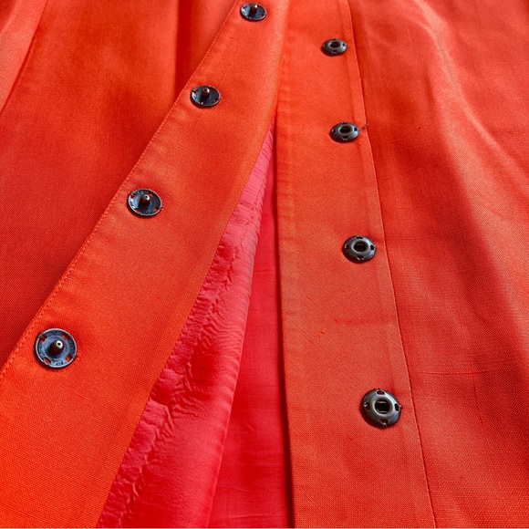 Akris Punto Exclusive Saks Fifth Avenue Elegant Orange/Red Sleeveless Dress - Picture 2 of 8